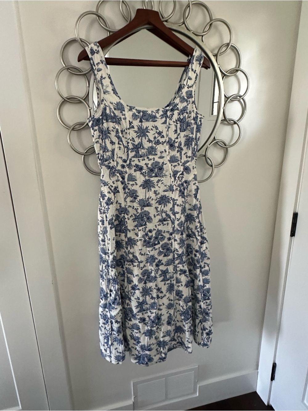 Blue and White Floral Sundress